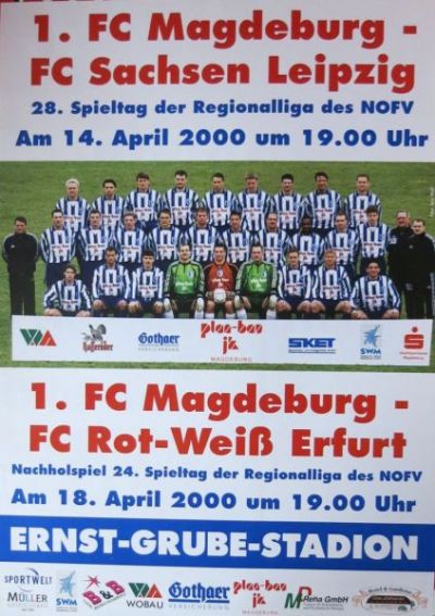 Programm Regionalliga 1996/97 FC Sachsen Leipzig RW Erfurt 