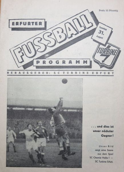 DDR Oberliga SC Dynamo Berlin SC Empor Rostock  26.09.1956 Kopie 