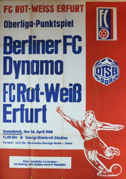 1 OL 79/80 FC Rot-Weiß Erfurt FC Lok Leipzig 29.08.1979 