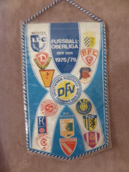 DDR Oberliga Wimpel von Rot Weiß Erfurt Fußball 